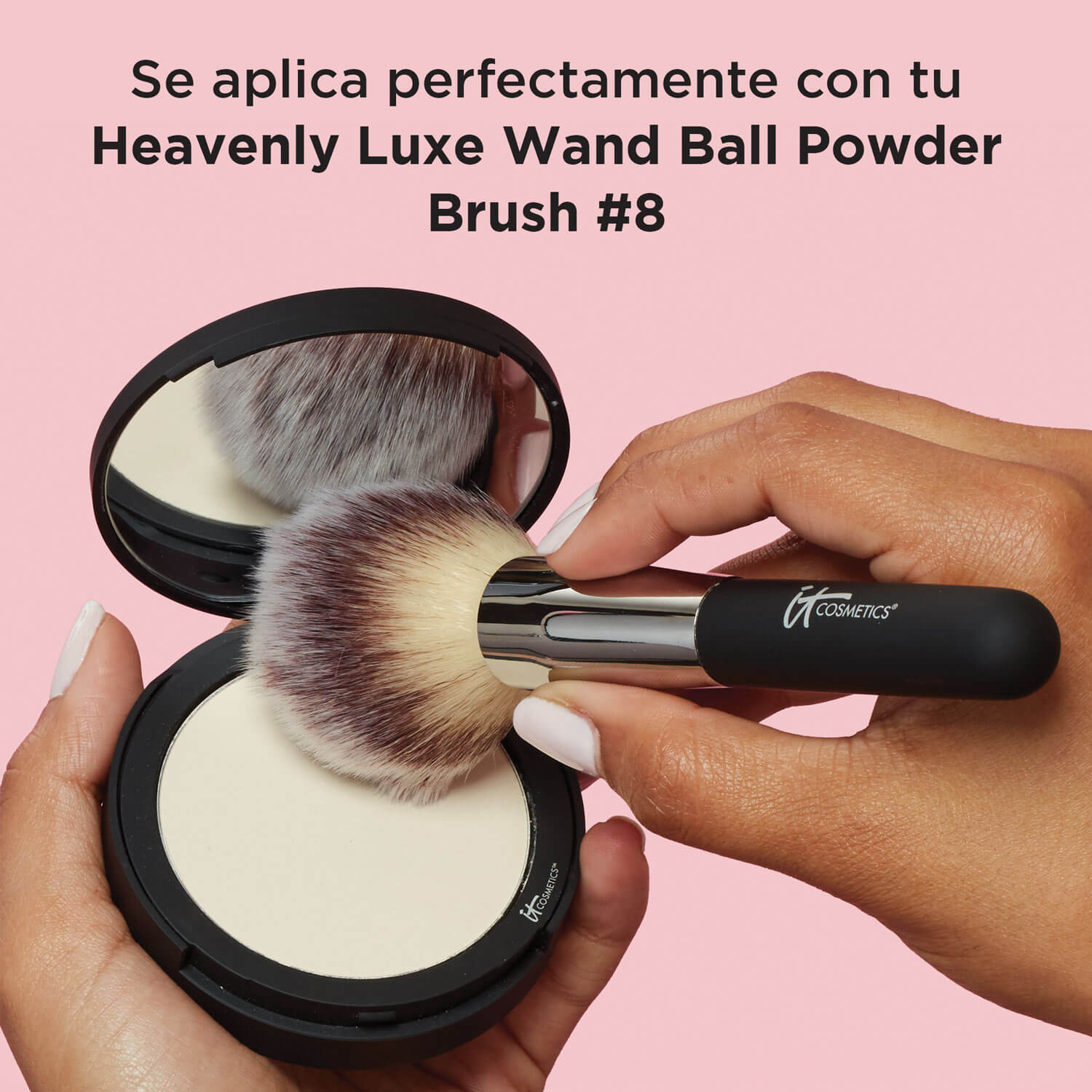 BUNDLE-BYE BYE PORES PRESSED+ WAND BALL POWDER BRUSH #8 (SET DE MAQUILLAJE)
